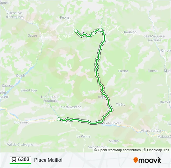 6303 Bus Line Map