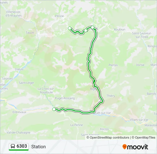 6303 Bus Line Map