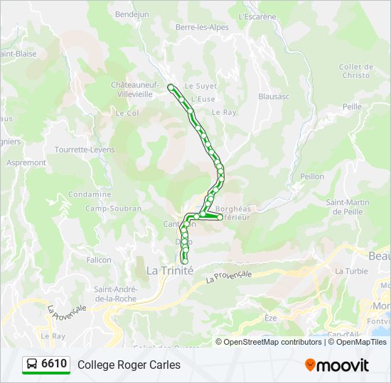 6610 bus Line Map