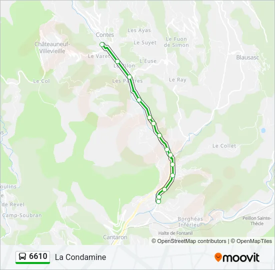 6610 Bus Line Map