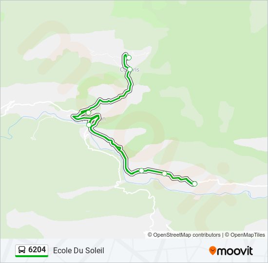 6204 bus Line Map