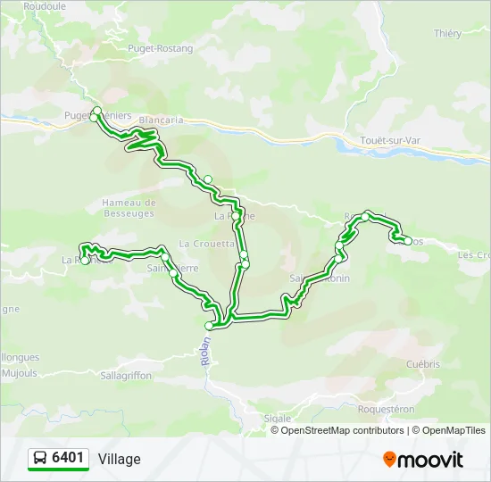 6401 Bus Line Map