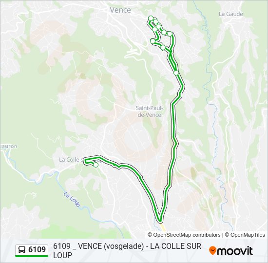 6109 bus Line Map