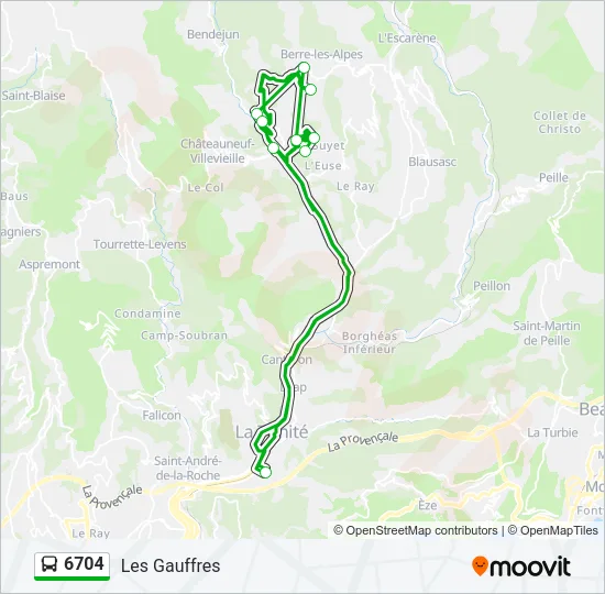 6704 Bus Line Map