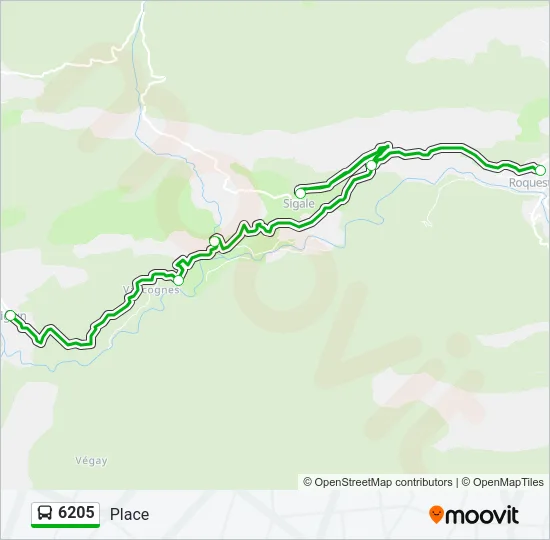 6205 Bus Line Map