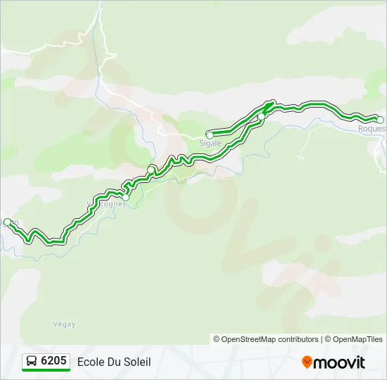 6205 Bus Line Map