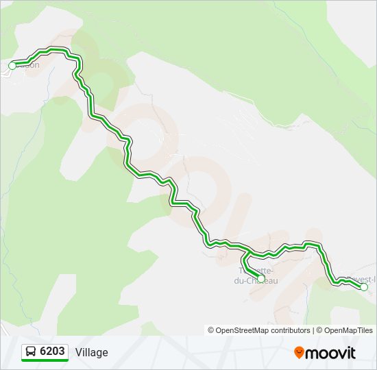 Plan de la ligne 6203 de bus