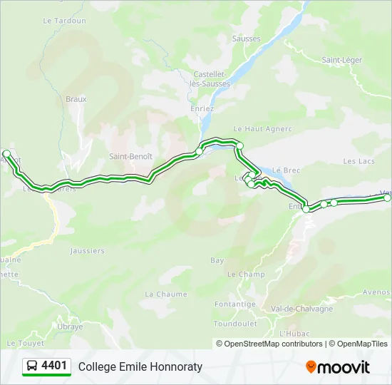 4401 Bus Line Map