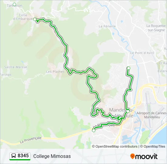 8345 Bus Line Map