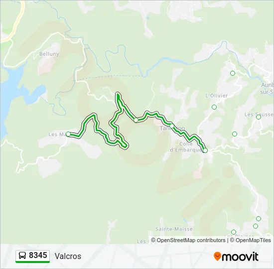 8345 Bus Line Map
