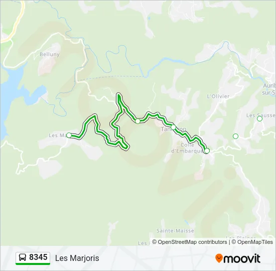 8345 Bus Line Map