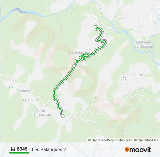 8345 Bus Line Map