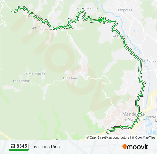 8345 Bus Line Map