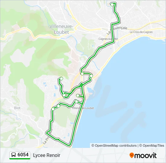 6054 Bus Line Map