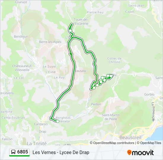 6805 Bus Line Map