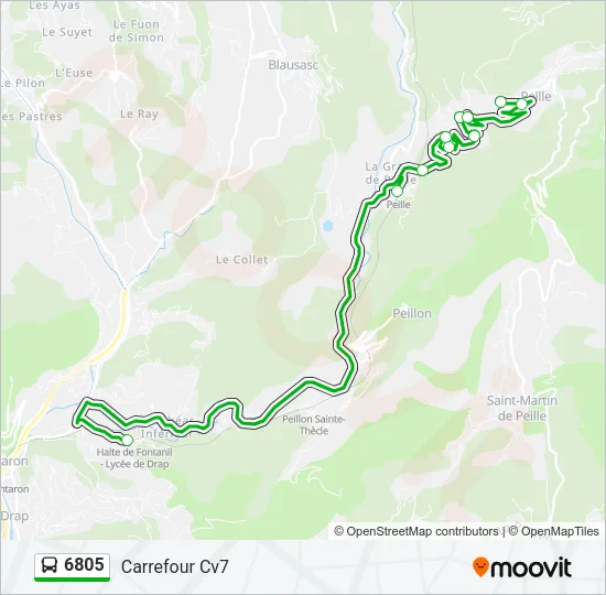 6805 Bus Line Map