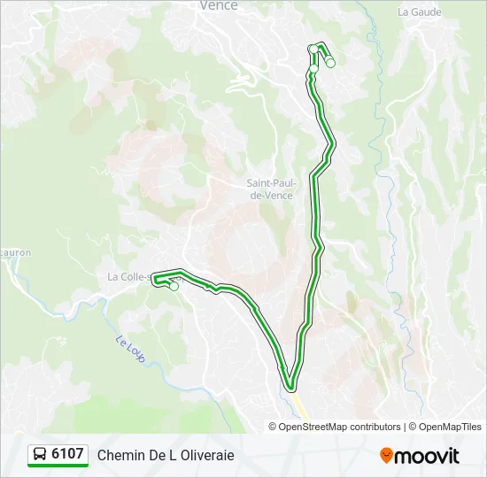 6107 Bus Line Map