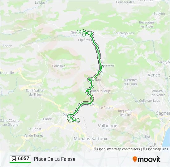 6057 Bus Line Map