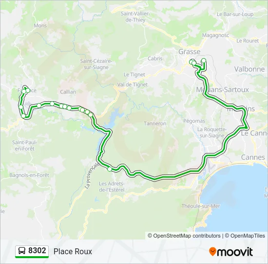 8302 Bus Line Map