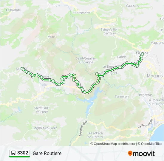 8302 Bus Line Map