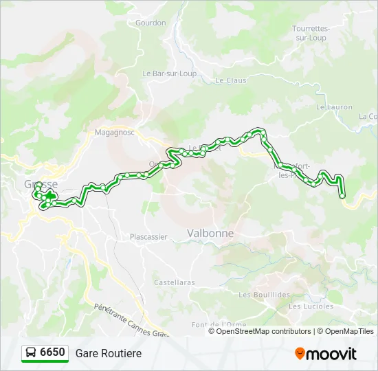 6650 Bus Line Map