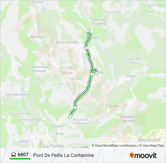 6807 Bus Line Map