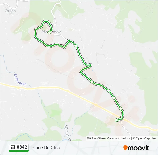 8342 Bus Line Map