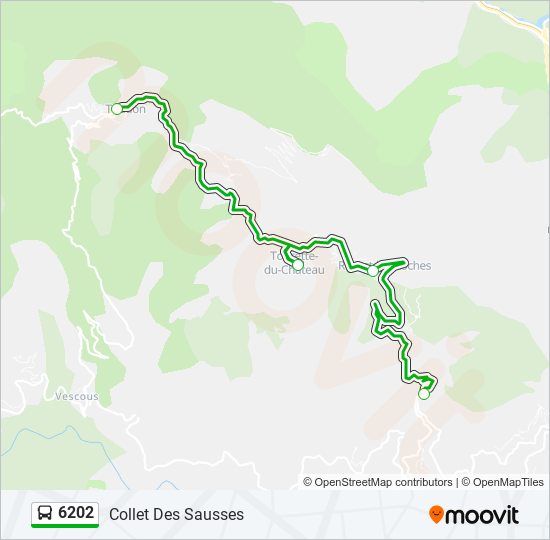 6202 bus Line Map