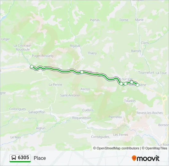 6305 Bus Line Map