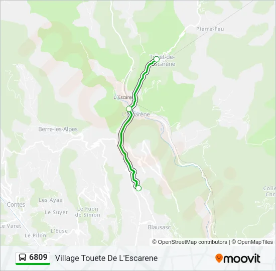 6809 Bus Line Map