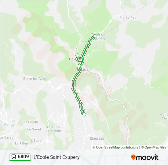 6809 Bus Line Map