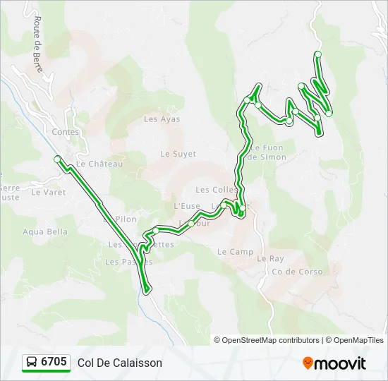 6705 Bus Line Map