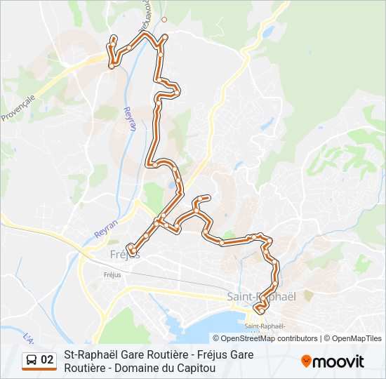 Plan de la ligne 02 de bus