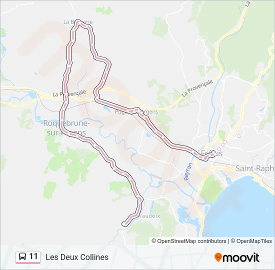 11 Bus Line Map