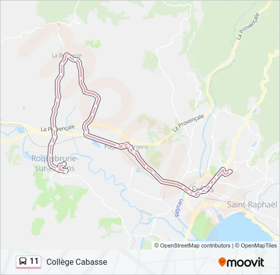 11 Bus Line Map