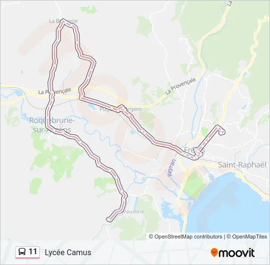 11 Bus Line Map