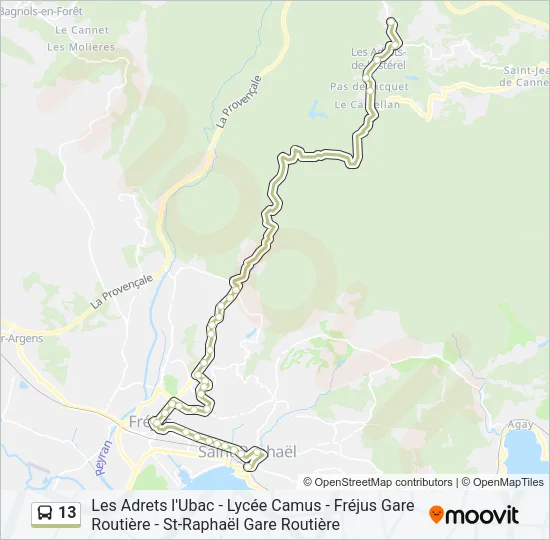 13 Bus Line Map