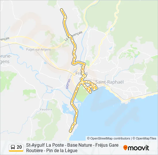 20 Bus Line Map