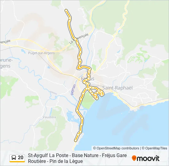 20 Bus Line Map