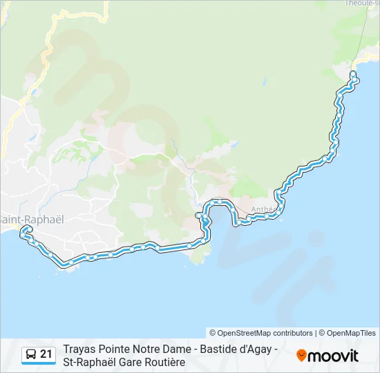 21 Bus Line Map