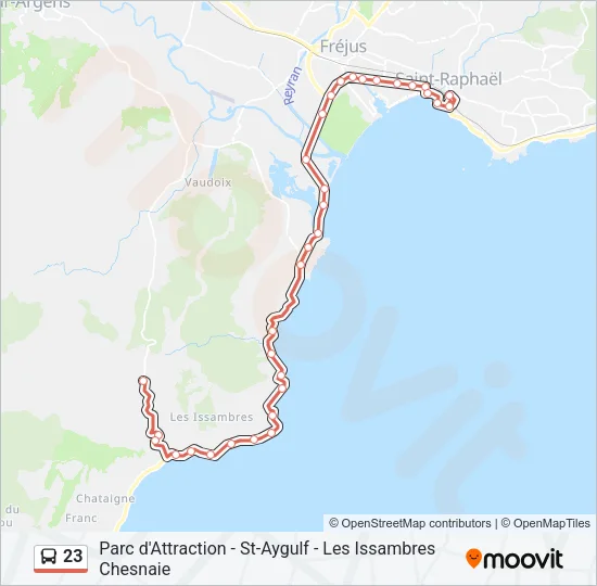 23 Bus Line Map