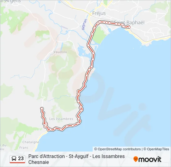 23 Bus Line Map