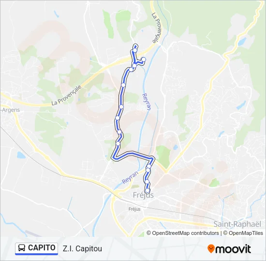 CAPITO Bus Line Map
