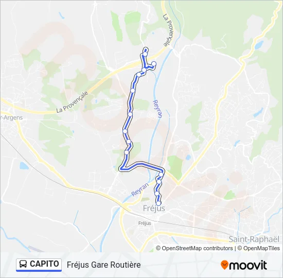 CAPITO Bus Line Map