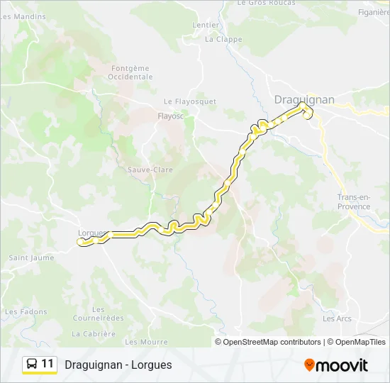 11 Bus Line Map