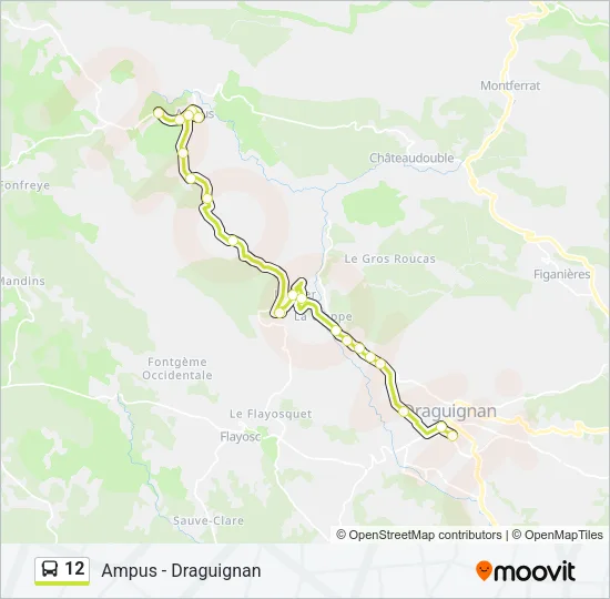 12 Bus Line Map