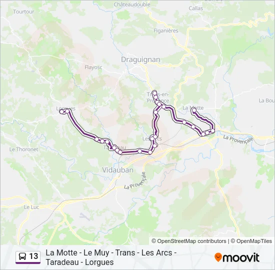 13 Bus Line Map