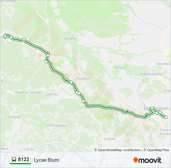 8122 bus Line Map