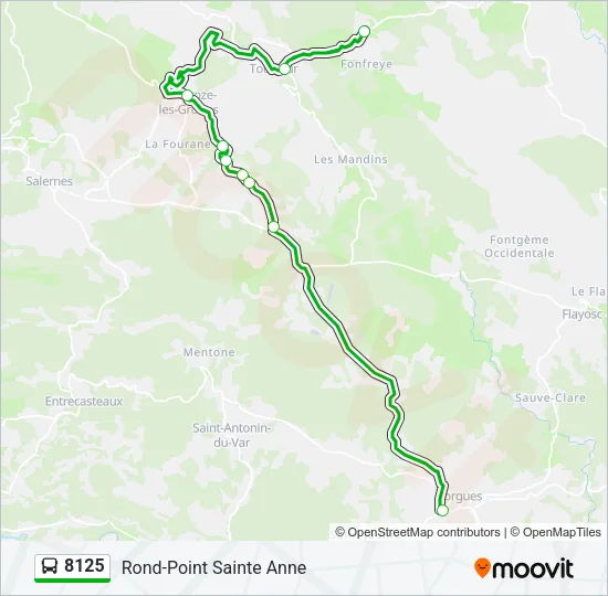 8125 Bus Line Map