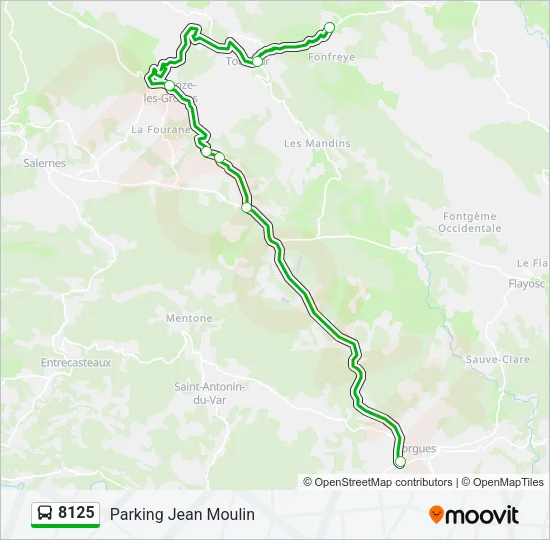 8125 Bus Line Map